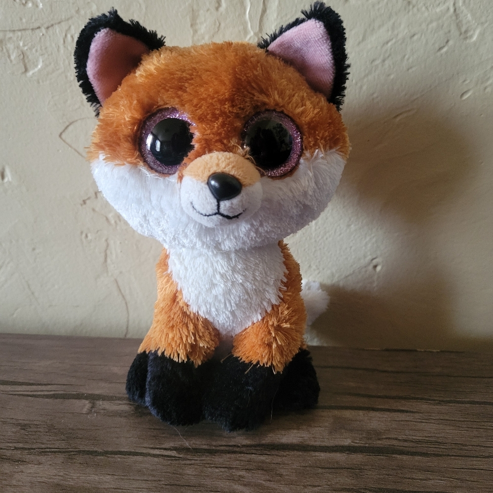 Adorable Ty Beanie Boo Plush Fox Kids Toy Collectable